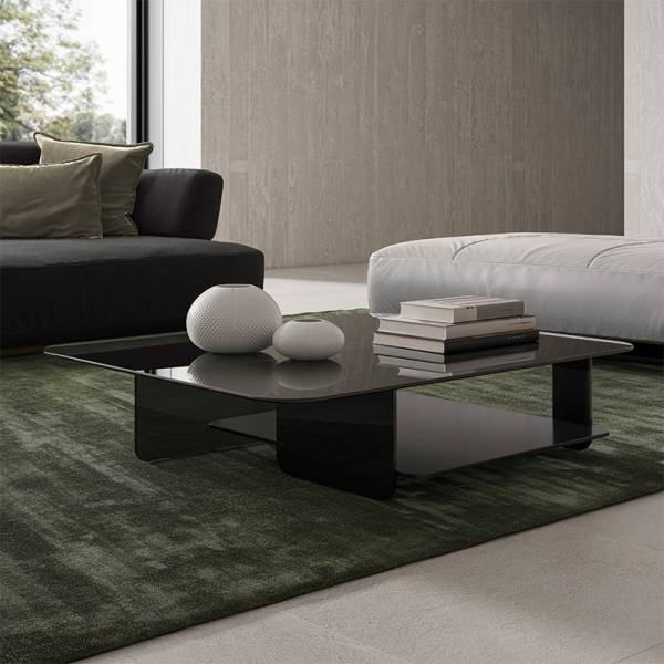 Table basse en verre  Cava rectangle Natuzzi