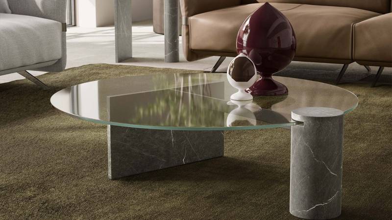 Table basse en verre Frost Natuzzi